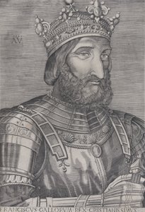 Franciszek I, król Francji, datowany na 1536 rok. autorstwa Agostino Veneziano