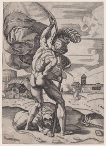 Człowiek z flagą, ca. 1514-36.