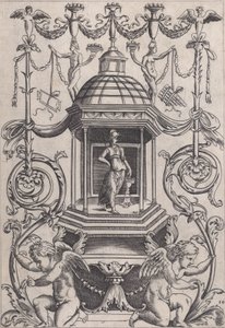 Panel ozdobny, ca. 1514-36. autorstwa Agostino Veneziano