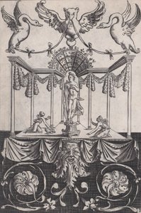 Panel ozdobny, ca. 1514-36. autorstwa Agostino Veneziano