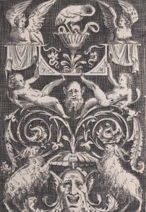 Panel ozdobny, ca. 1514-36. autorstwa Agostino Veneziano
