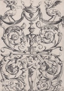 Panel ozdobny, ca. 1514-36. autorstwa Agostino Veneziano