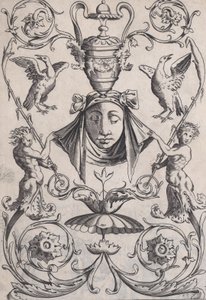 Panel ozdobny, ca. 1514-36. autorstwa Agostino Veneziano