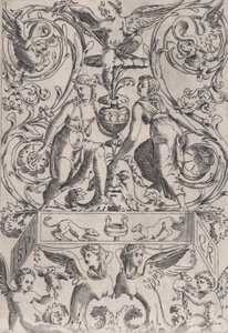 Panel ozdobny, ca. 1514-36. autorstwa Agostino Veneziano