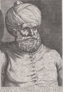 Portret Barbarossy, 1535. autorstwa Agostino Veneziano