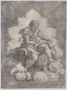 Św. Marek, dat. 1518. autorstwa Agostino Veneziano