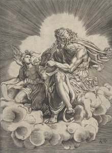 Św. Mateusz, dat. 1518. autorstwa Agostino Veneziano