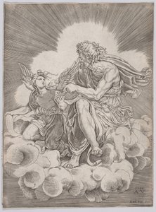 Św. Mateusz, dat. 1518. autorstwa Agostino Veneziano