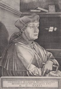 Arcybiskup Brindisi, datowany na 1536 rok. autorstwa Agostino Veneziano