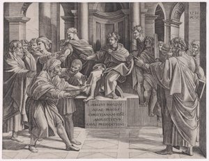 Oślepienie Elimas z 1516 r. z 1516 r. autorstwa Agostino Veneziano