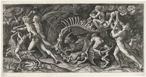 Tusza Het karkas Lo stregozzo autorstwa Agostino Veneziano