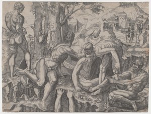 Wspinacze, dat. 1524. autorstwa Agostino Veneziano