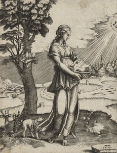 Sybil Kumejska, 1516 (rycina na papierze czerpanym)
