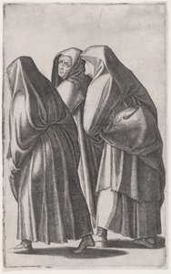 Trzy święte niewiasty idące do grobu ok. godz. 1514-36. autorstwa Agostino Veneziano