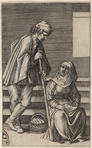 Wieśniaczka i Jajecznica autorstwa Agostino dei Musi after Raphael