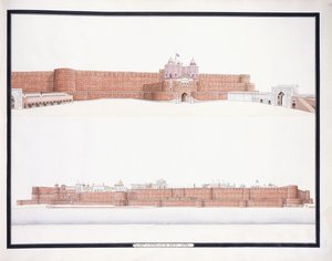 Fort Agra, z Bramą Delhi, ok. 1930 r. 1815