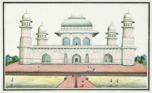 Grobowiec Itimad-Ud-Daula, niedaleko Agry, ok. 1830 (toaleta, tusz i ołówek na papierze)