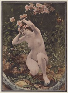 Driada, nimfa drzewna z mitologii greckiej (kolor litho)