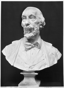 Popiersie Auguste Vacquerie (1819-95) (tynk) (fot. bw)