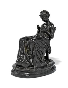 La Brodeuse, koniec XIX - początek XX wieku (brąz) autorstwa Aime Jules Dalou