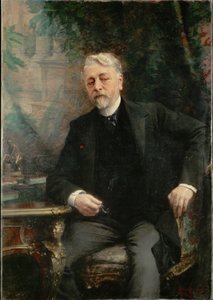 Gustave Eiffel, inżynier, zbudował wieżę Eiffla w Paryżu ... (obraz na płótnie)