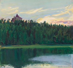 Krajobraz nad jeziorem autorstwa Akseli Gallen-Kallela