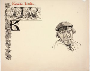 Lekcja czytania autorstwa Akseli Gallen-Kallela