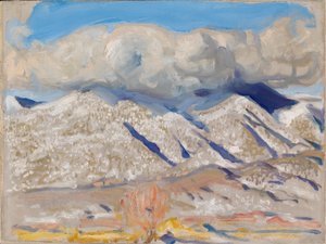 Góry Taos spowite chmurami autorstwa Akseli Valdemar Gallen-Kallela