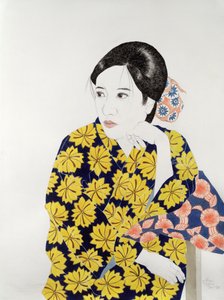 Żółte kimono, 1996 (atrament, wc, gwasz i węgiel na papierze)