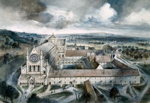 Opactwo Byland, 1539, ok. 1960 autorstwa Alan Ernest Sorrell