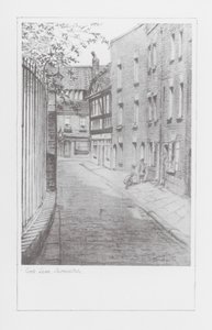 London Lanes: Cock Lane, Shoreditch (litografia)