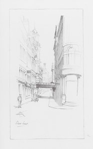 London Lanes: Shoe Lane (litografia) autorstwa Alan Stapleton
