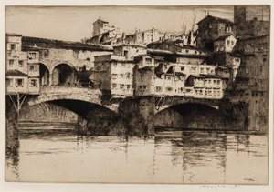 Ponte Vecchio, Florencja autorstwa Albany E. Howarth