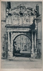 „Brama Świętego Piotra, Auxerre”, 1912 autorstwa Albany E Howarth