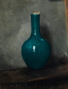 Niebieska waza na szarym tle, ok.1885 autorstwa Albert de Belleroche