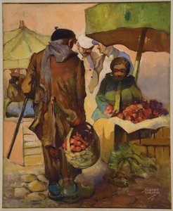 Rynek, Nicea, Francja autorstwa Albert A. Smith