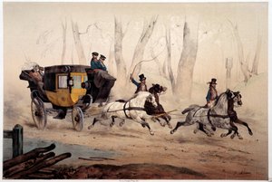 Krzesło pocztowe Druk Alberta Adama (1833-?) 1870 Paryż, Musee Carnavalet