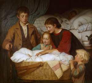 Noworodek autorstwa Albert Anker