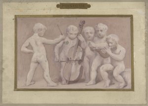 Szkic do Salle des Fêtes w Hôtel de Ville de Paris: Muzyka, między 1889 a 1895 (olej na ołówku, papier)