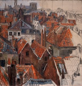 Dachy Gandawy (wersja niedokończona), ok. 1920-22 (olej na płótnie)