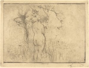 Ewa przed Jabłonią autorstwa Albert Besnard