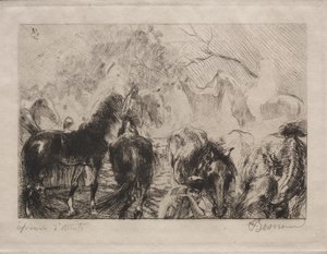 Targ koni w Algierze autorstwa Albert Besnard