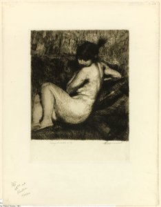 Turban z piórami autorstwa Albert Besnard