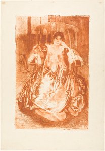 Jedwabna sukienka autorstwa Albert Besnard