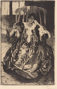 Jedwabna suknia autorstwa Albert Besnard