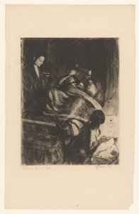 Kobieta w czasie porodu autorstwa Albert Besnard