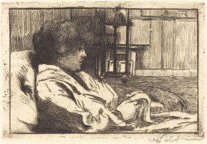 Kobieta czytająca w Atelier (La wykład dans l