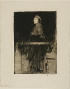 Kobieta w pelerynie autorstwa Albert Besnard