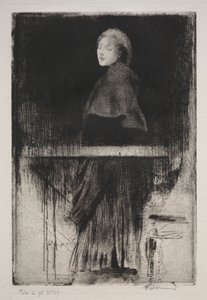 Kobieta w pelerynie autorstwa Albert Besnard