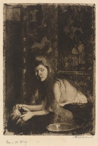 Kobieta z wazonem (La femme au wazon) autorstwa Albert Besnard